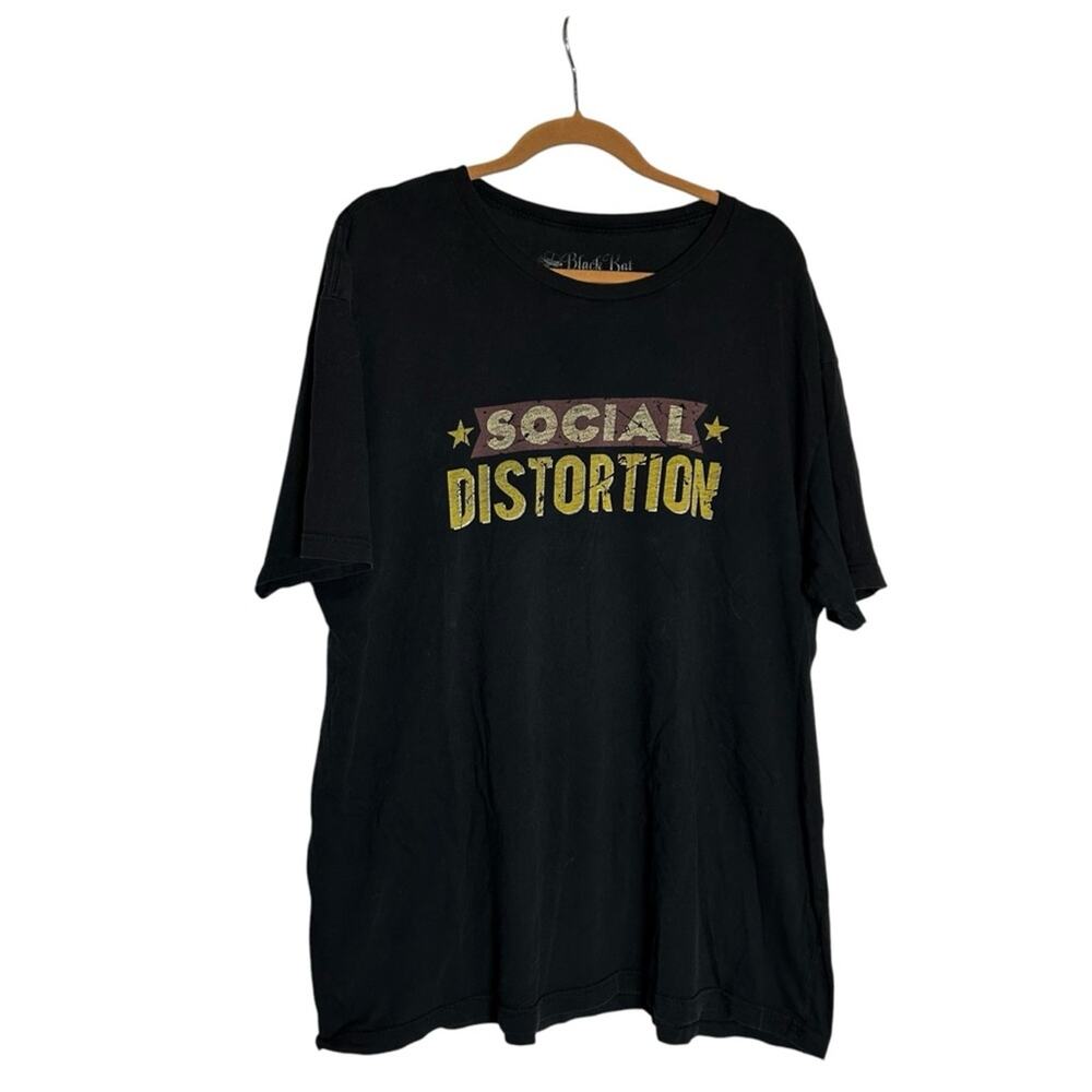 Social Distortion Spring 2017 Tour Black Rat Vintage short Sleeve Band Tee Shirt
